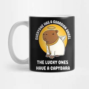 Everyone has a guardian angel the lucky ones have a Capbara Cartoon Mug